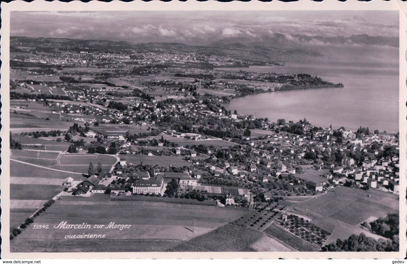 Morges VD Et Environs Vu D'avion, Marcelin (13342) Petit Pli D'angle - Morges