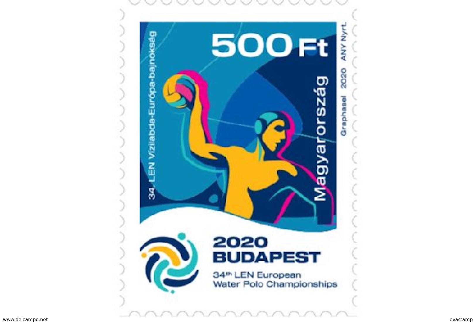 HUNGARY - 2020. 34th LEN European Water Polo Championships Budapest  MNH!!! - Wasserball