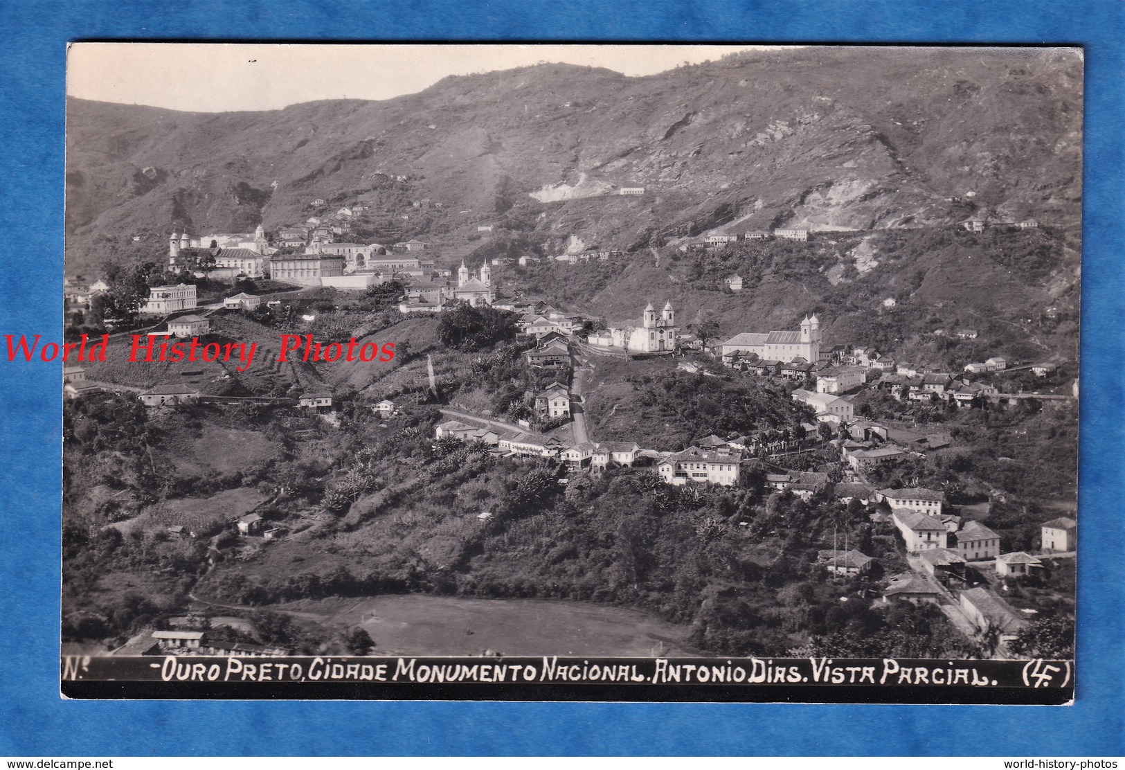 Carte Photo - OURO PRETO , Cidade Monumento - Vue Sur La Ville - Antonio Dias - Historia Architecture Brasil - Vitória