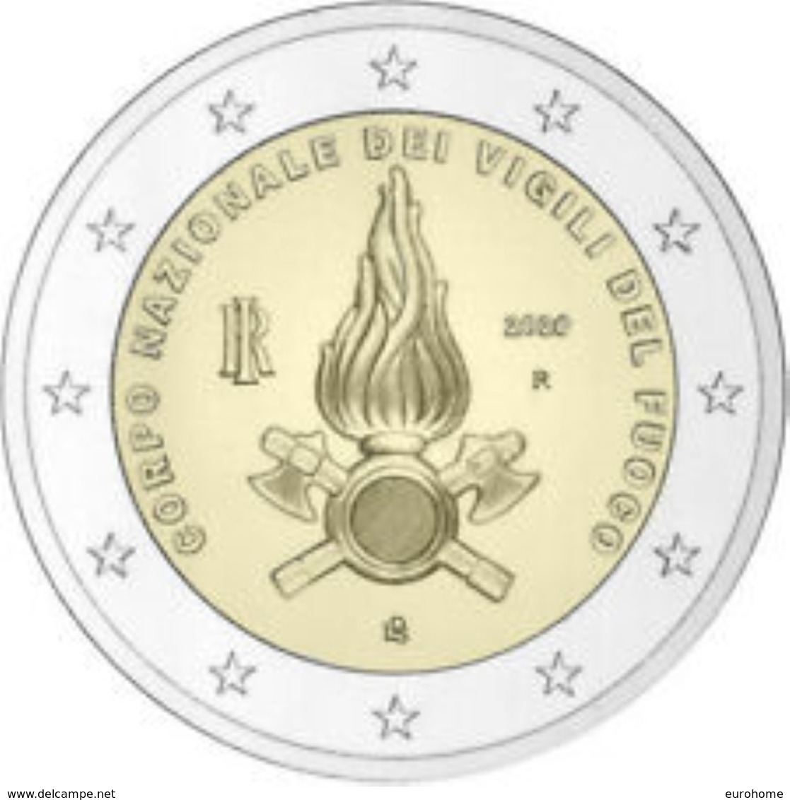 Italie  2020  2 Euro Commemo    Brandweer - Fuoco     UNC Uit De Rol  UNC Du Rouleaux !! - Italie