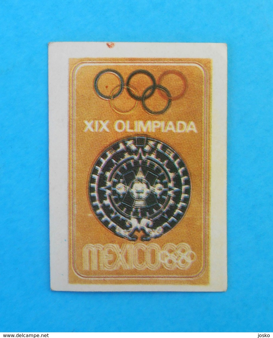 SUMMER OLYMPIC GAMES 1968 MEXICO - Yugoslav Old Card * Jeux Olympiques Olympia Olimpiadi Juegos Olímpicos Olympiade - Trading-Karten