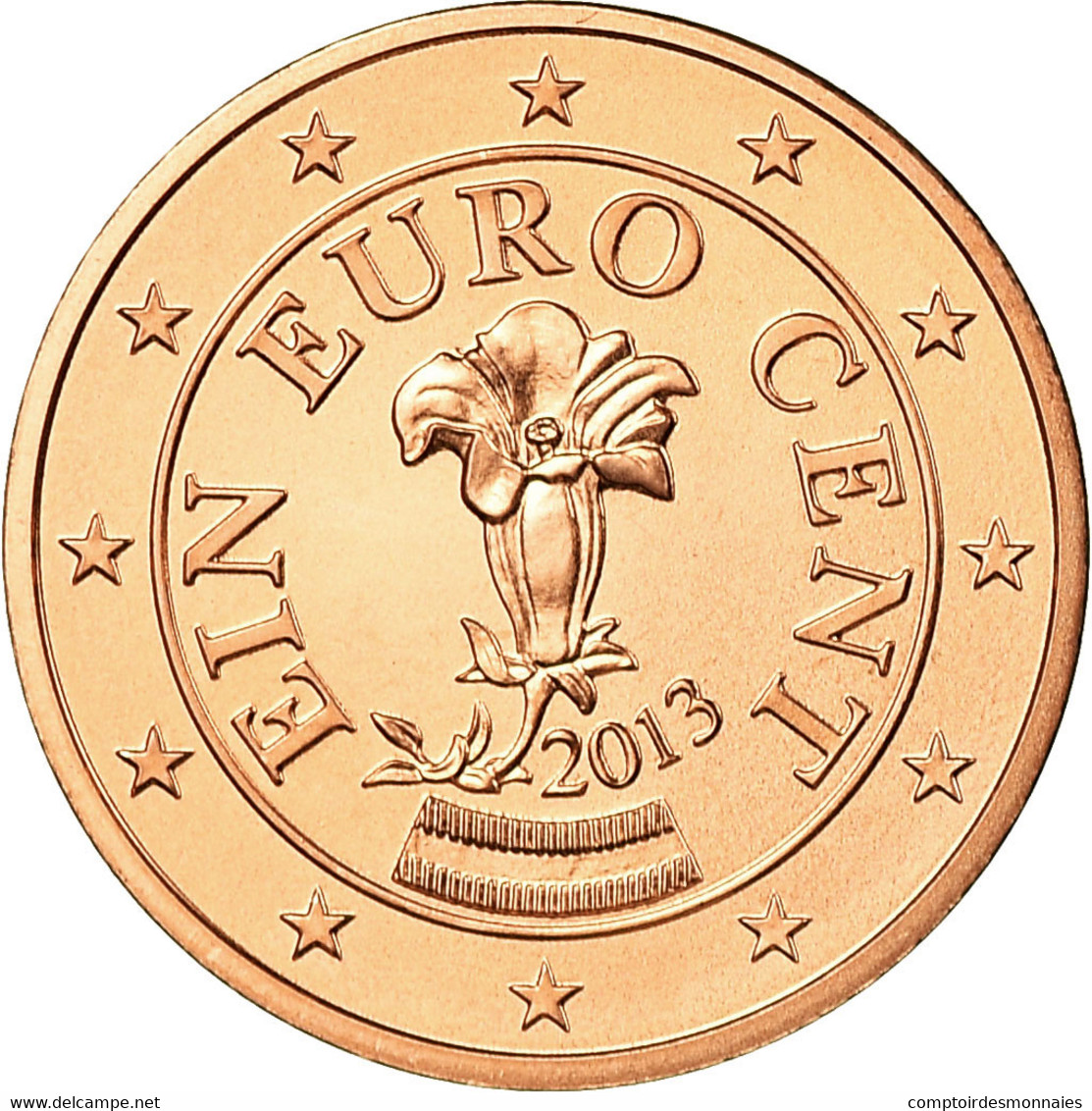 Autriche, Euro Cent, 2013, FDC, Copper Plated Steel - Autriche