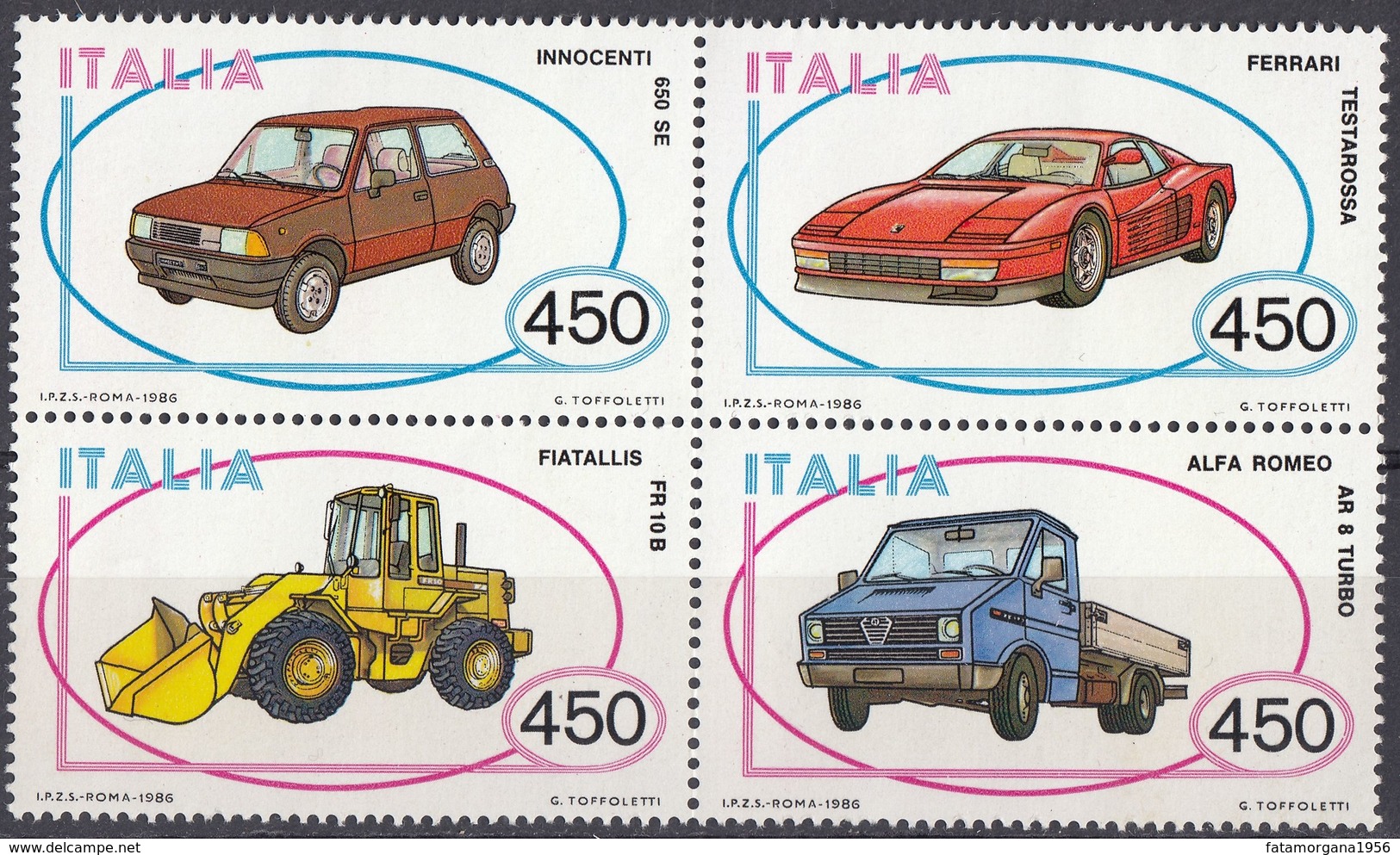 ITALIA - 1986 - Serie Completa Comprendente 4 Valori In Quartina, Nuovi MNH: Yvert 1712/1715. - 1981-90:  Nuovi