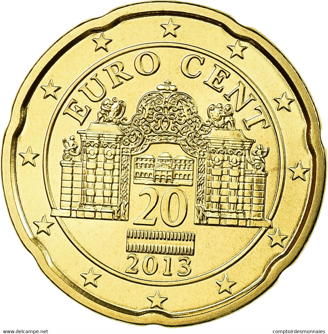 Autriche, 20 Euro Cent, 2013, FDC, Laiton - Autriche