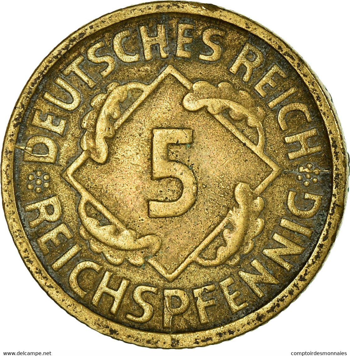 Monnaie, Allemagne, République De Weimar, 5 Reichspfennig, 1936, Munich, TTB - 5 Rentenpfennig & 5 Reichspfennig