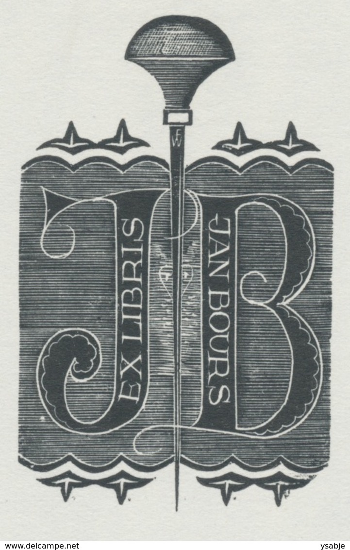 Ex Libris Jan Bours - Frans Van Der Wee (1925-1960) - Ex-libris