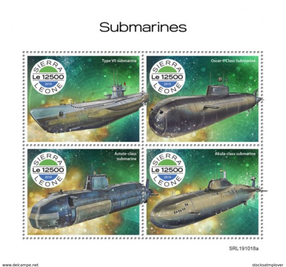 Sierra Leone 2019 Submarines  S201912 - Sierra Leone (1961-...)