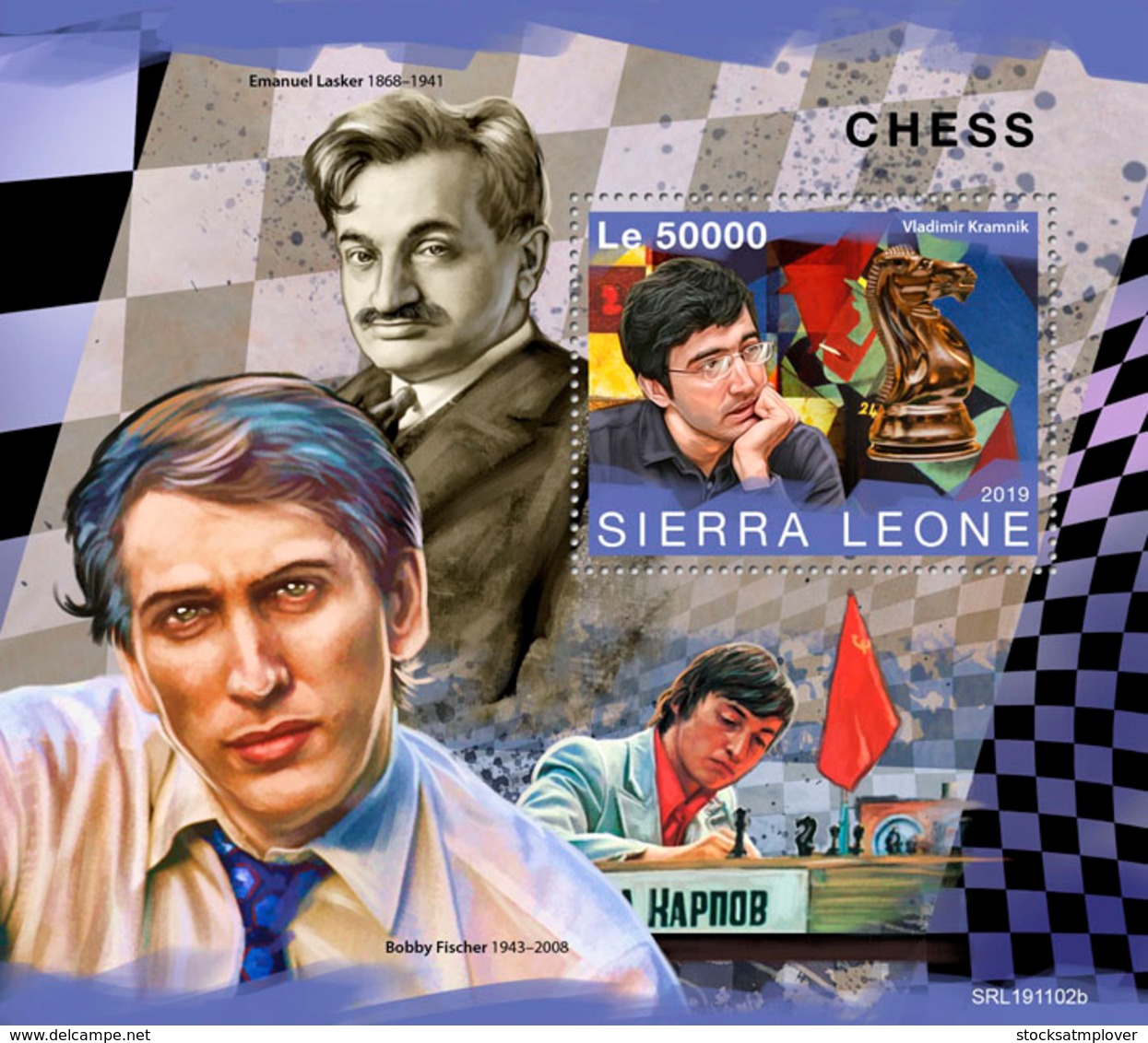 Sierra Leone 2019   Chess (  Vladimir Kramnik ）S201912 - Sierra Leone (1961-...)