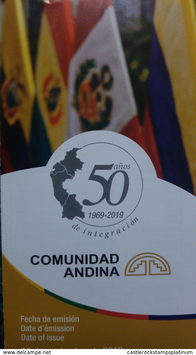 O) 2019 COLOMBIA, ANDEAN COMMUNITY -MAP THAT JOINS THE COUNTRIES THAT INTEGRATES IT, CAN FROM 1969, FDC XF - Colombia