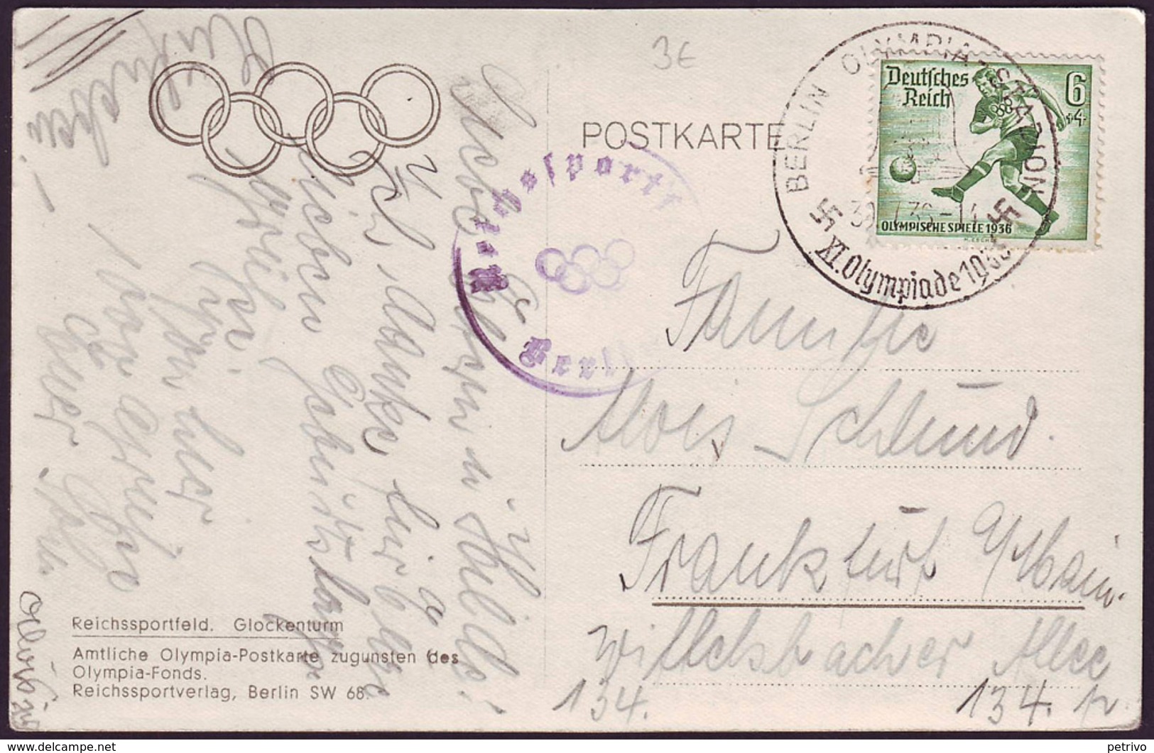 Germany - 1936 Zi - Olympic Games 1936 - Postcard - Sommer 1936: Berlin