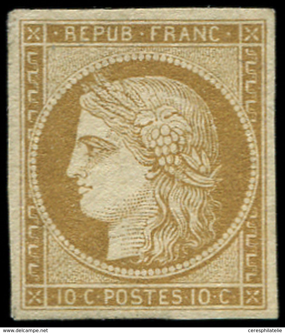 * EMISSION DE 1849 - 1    10c. Bistre-jaune, Grande Fraîcheur, TB. C Et Br - 1849-1850 Cérès