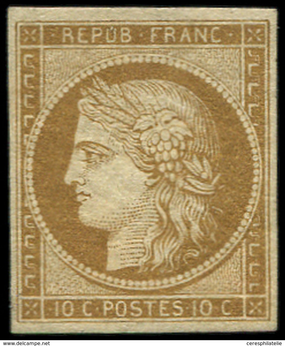 * EMISSION DE 1849 - 1    10c. Bistre-jaune, 2 Points De Rousseur, Sinon TB. Br - 1849-1850 Ceres