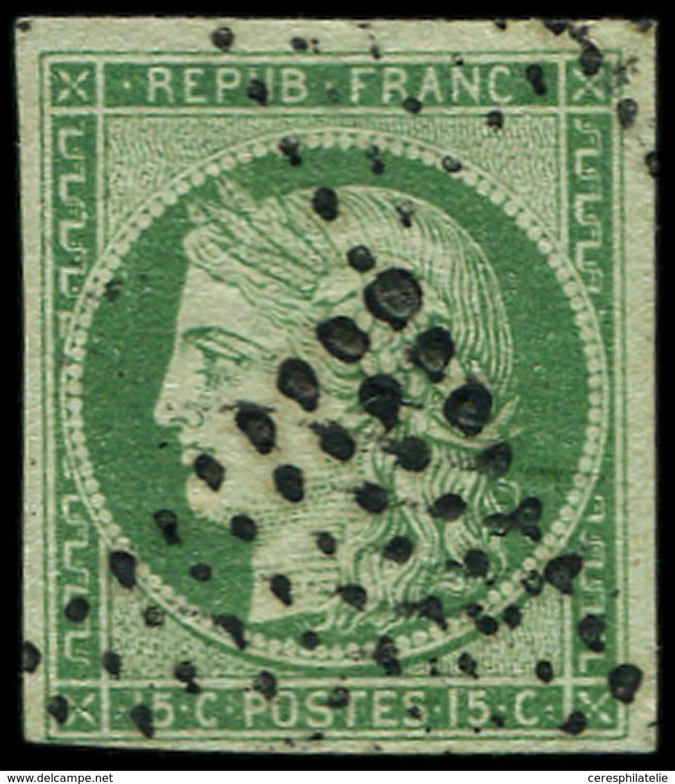 EMISSION DE 1849 - 2    15c. Vert, Oblitéré Losange De 64 Pts, TB. C - 1849-1850 Cérès