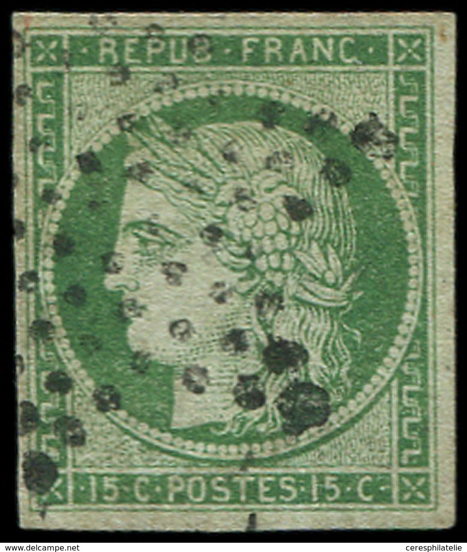 EMISSION DE 1849 - 2    15c. Vert, Oblitéré ETOILE, TB. C - 1849-1850 Ceres