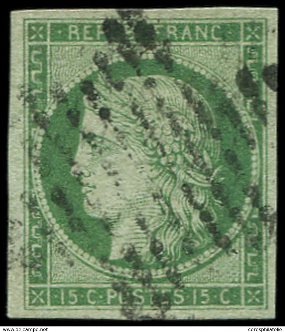 EMISSION DE 1849 - 2    15c. Vert, Oblitéré ETOILE, TB - 1849-1850 Ceres