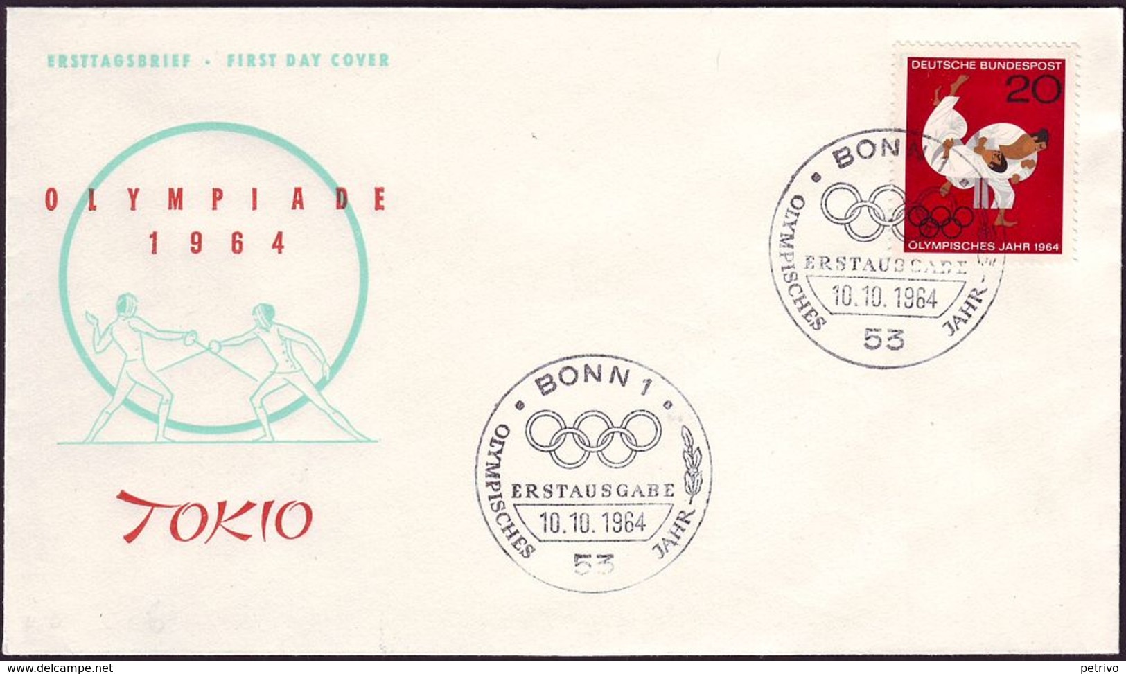 Germany - 1964 - Olympic Games 1964 - FDC - Estate 1964: Tokio