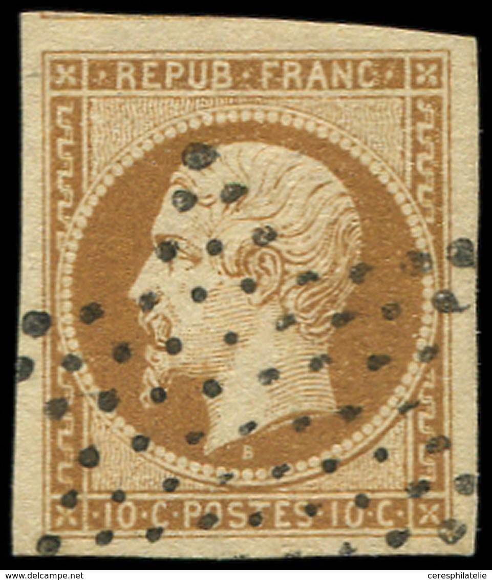 PRESIDENCE - 9    10c. Bistre-jaune, Obl. ETOILE, TTB, Certif. Calves-Jacquart - 1852 Luis-Napoléon