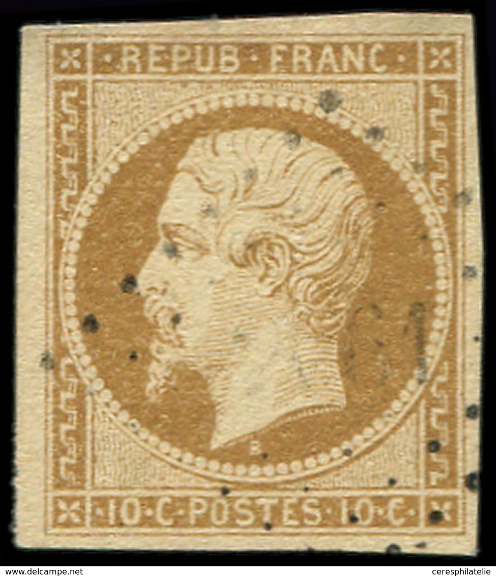 PRESIDENCE - 9    10c. Bistre-jaune, Oblitéré PC 2061, Frappe Très Légère, TTB - 1852 Luis-Napoléon