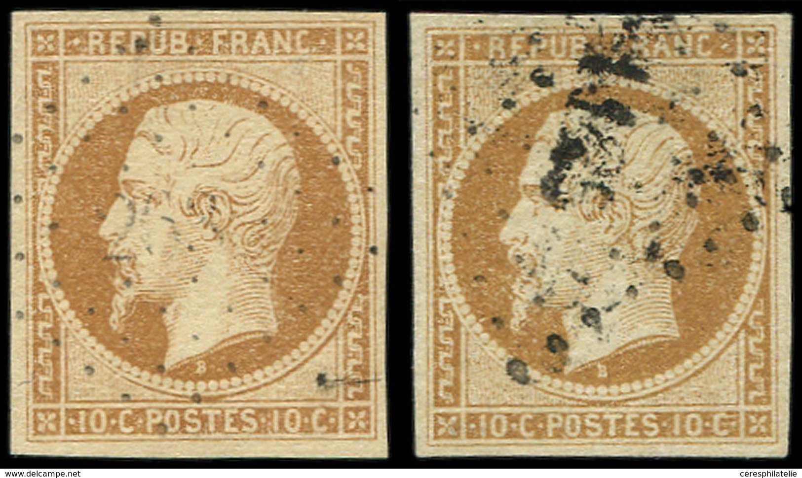 PRESIDENCE - 9    10c. Bistre-jaune, 2 Nuances Obl., TB - 1852 Luis-Napoléon