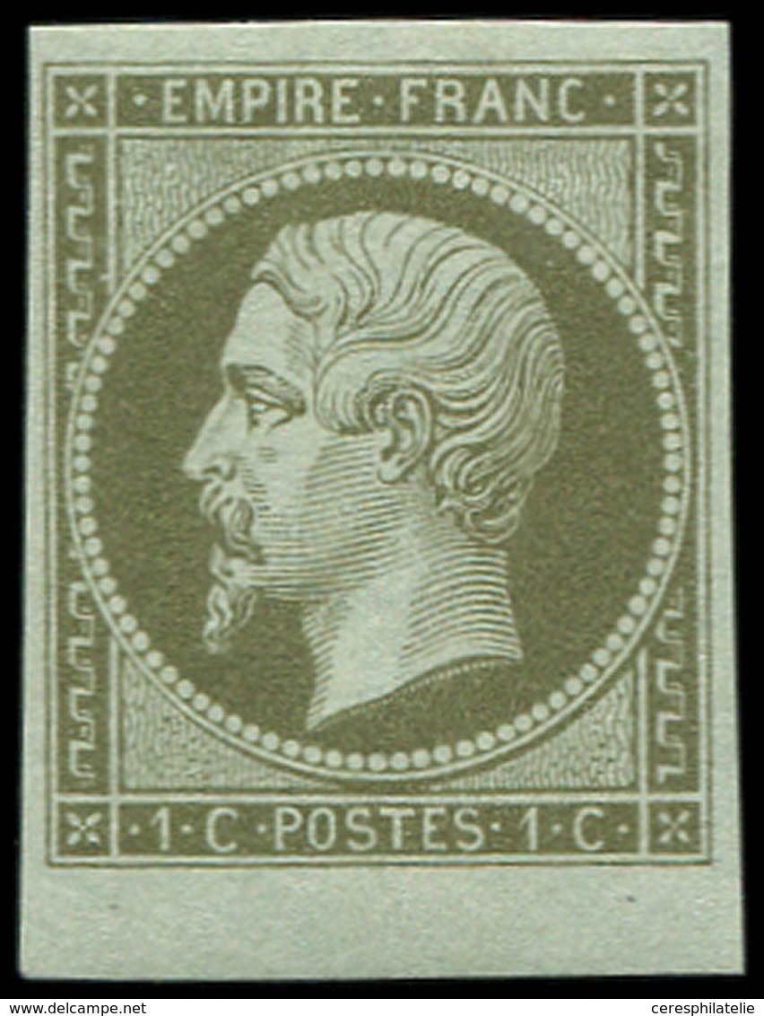 ** EMPIRE NON DENTELE - 11    1c. Olive, Petit Bdf, Fraîcheur Postale, TB - 1853-1860 Napoleon III