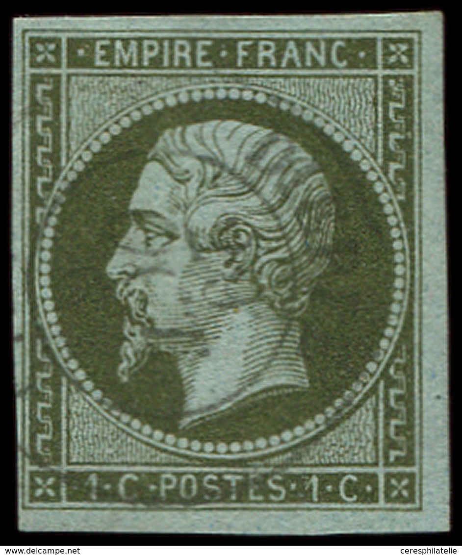 EMPIRE NON DENTELE - 11    1c. Olive, Oblitéré Càd T15 DIGNY, Frappe Légère, TB - 1853-1860 Napoléon III