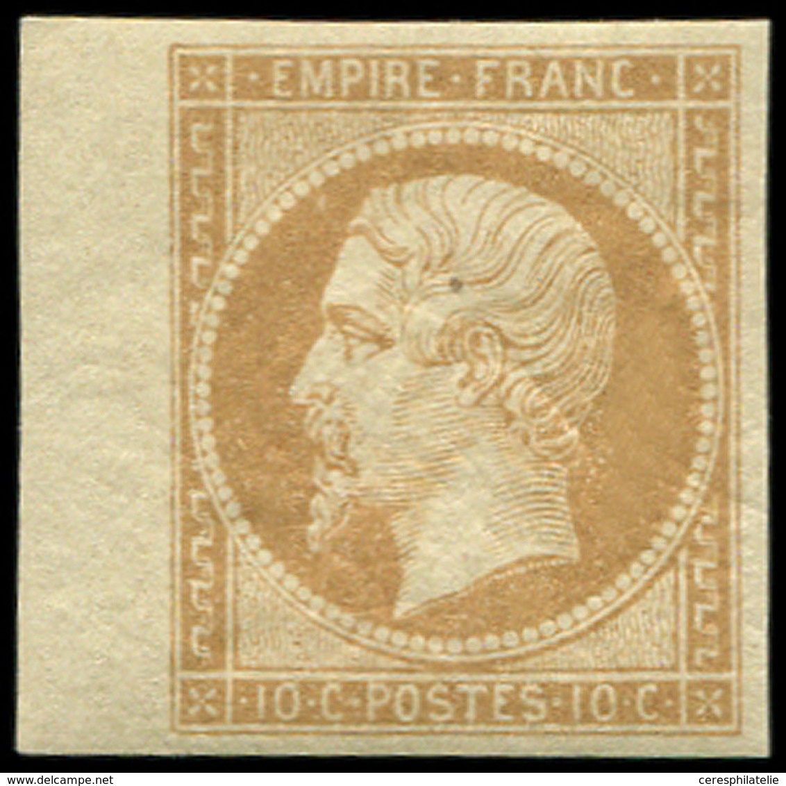 * EMPIRE NON DENTELE - 13Ba 10c. Bistre-brun, T II, Bdf, TB - 1853-1860 Napoleon III