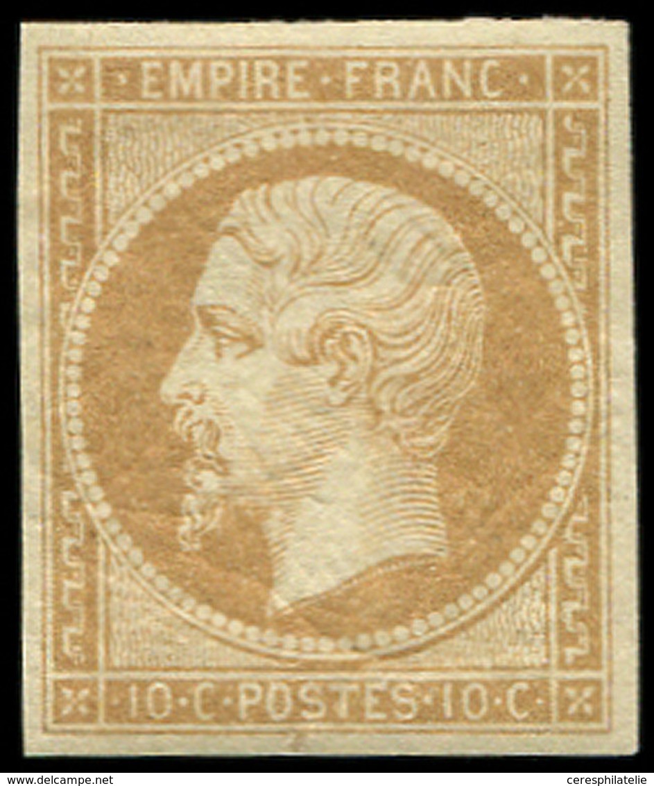 * EMPIRE NON DENTELE - 13Ba 10c. Bistre-brun, T II, Frais Et TB - 1853-1860 Napoleon III