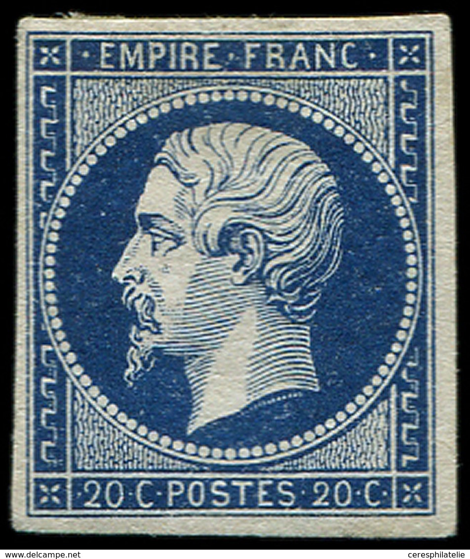 * EMPIRE NON DENTELE - 14Aa 20c. Bleu Foncé, T I, TB - 1853-1860 Napoléon III