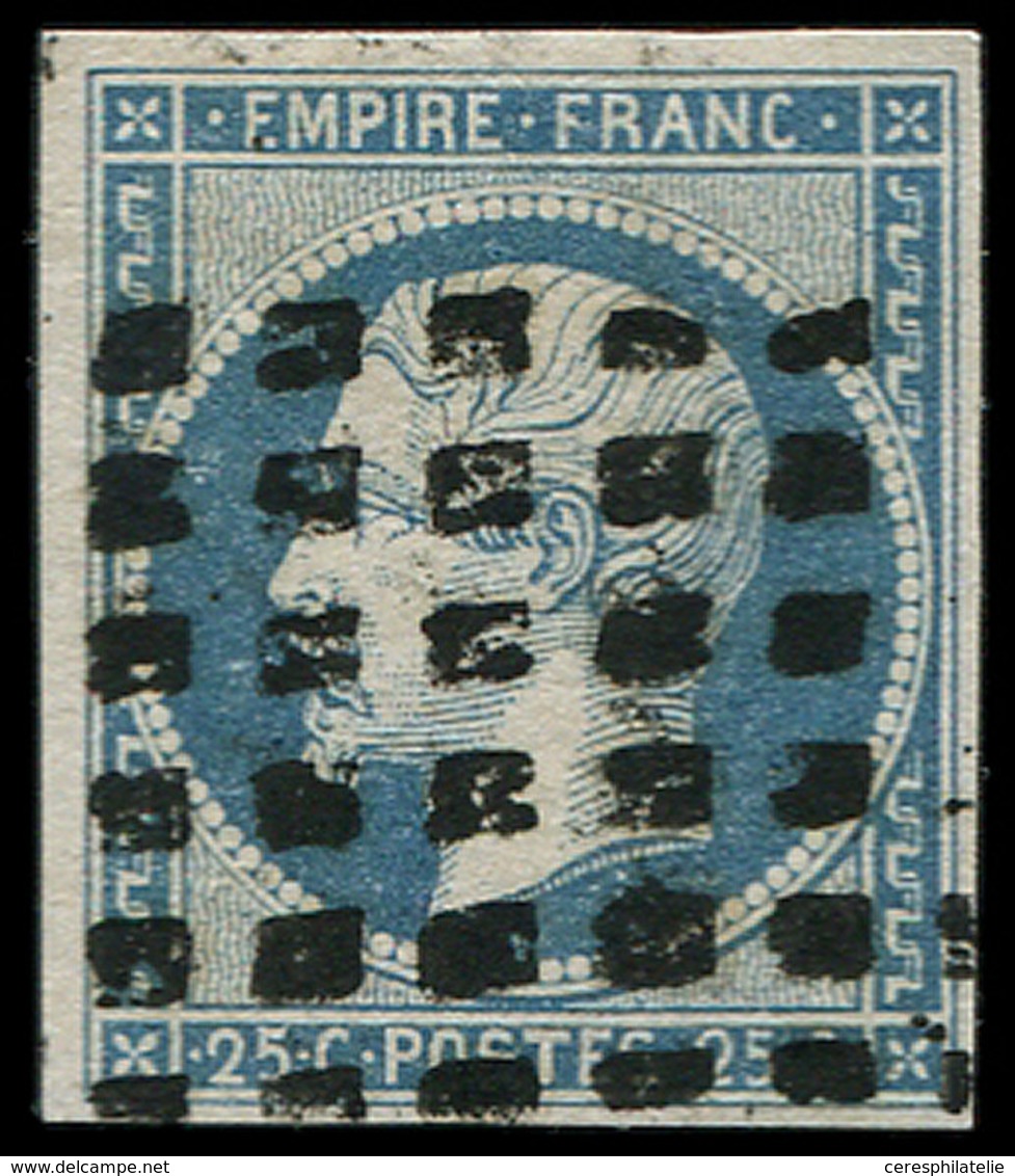 EMPIRE NON DENTELE - 15   25c. Bleu, Obl. GROS POINTS, TB - 1853-1860 Napoleon III