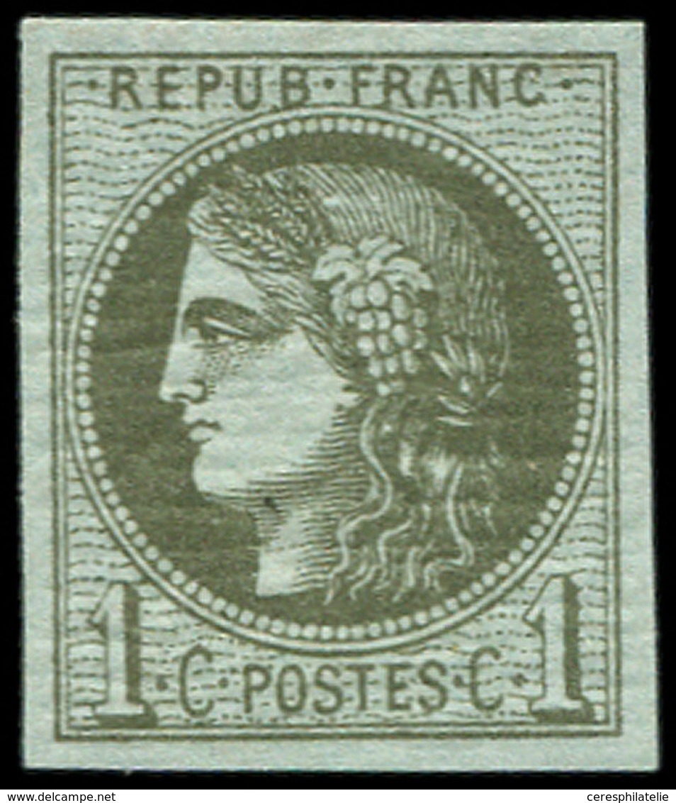 ** EMISSION DE BORDEAUX - 39A   1c. Olive, R I, 1er état, Frais Et TTB - 1870 Emisión De Bordeaux