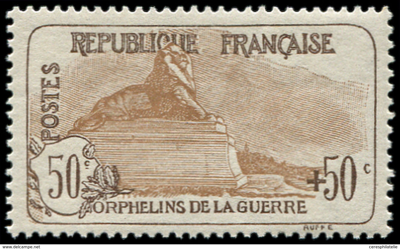 ** EMISSIONS DU XXème SIECLE - 153   1ère Série Orphelins, 50c. + 50c. Brun Et Brun Clair, Très Bien Centré, TB. S - Nuevos