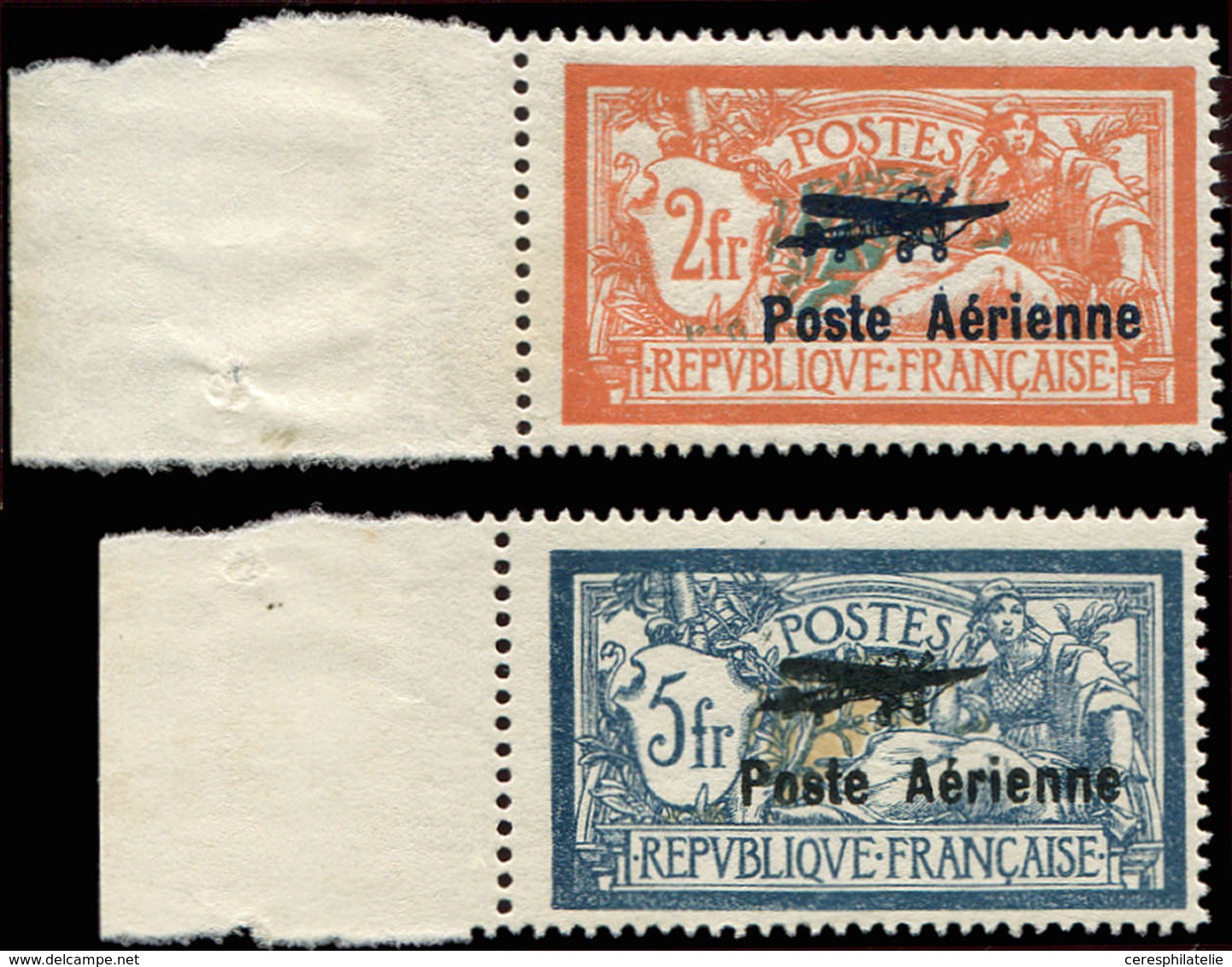 ** POSTE AERIENNE - 1/2 2f. Et 5f, Salon De Marseille, Bon Centrage, Bdf, TB - 1927-1959 Nuevos