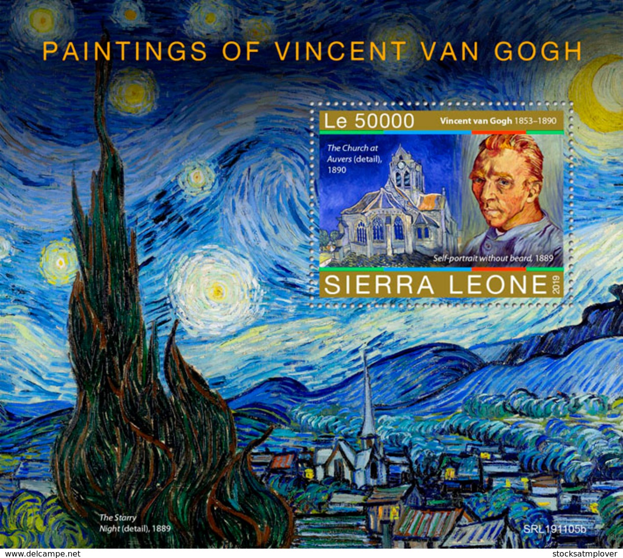 Sierra Leone 2019   Paintings Of Vincent Van Gogh  S201912 - Sierra Leone (1961-...)