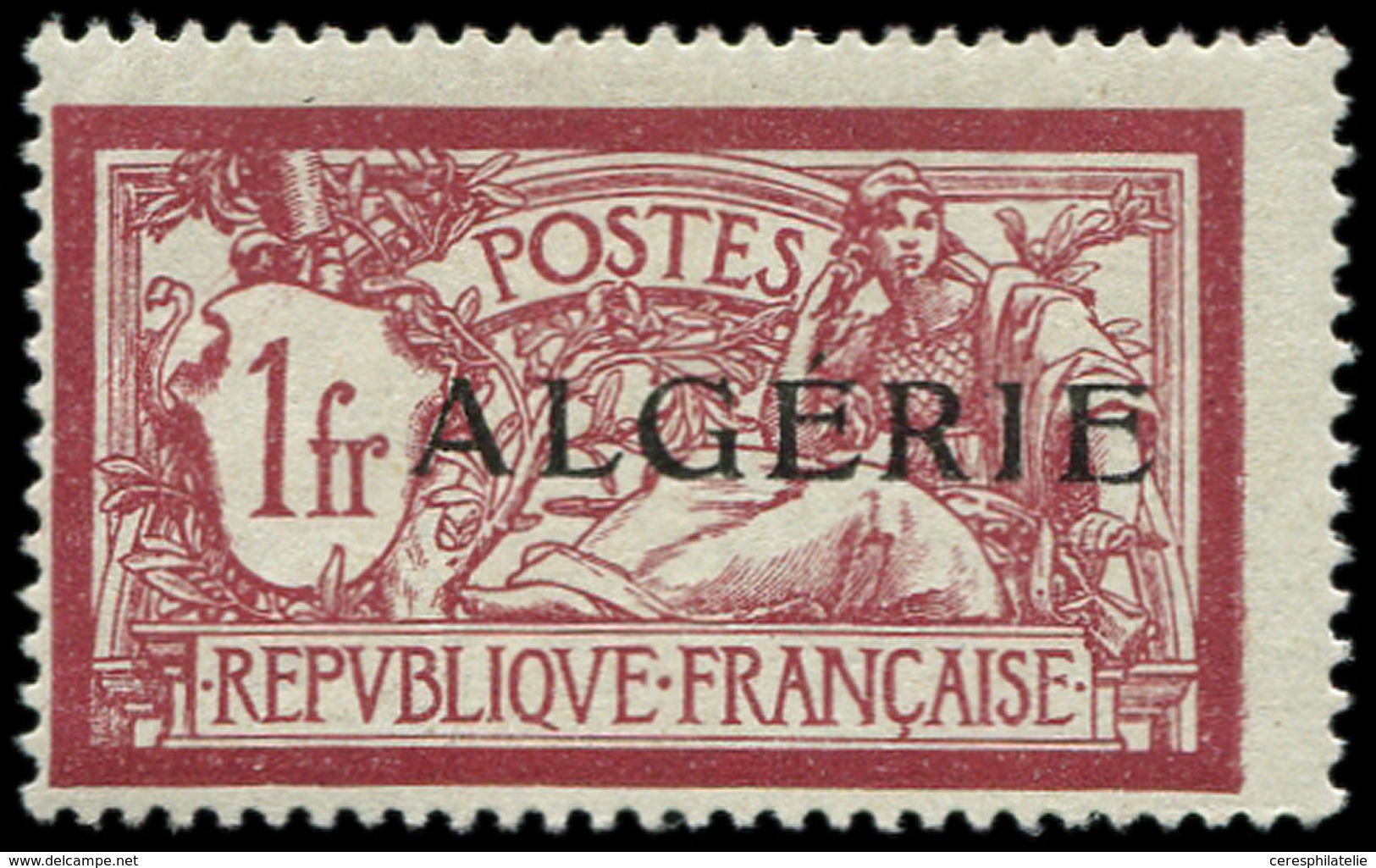 * ALGERIE 29a : 1f. Lie De Vin, SANS Teinte De Fond, TB. Br - Covers & Documents