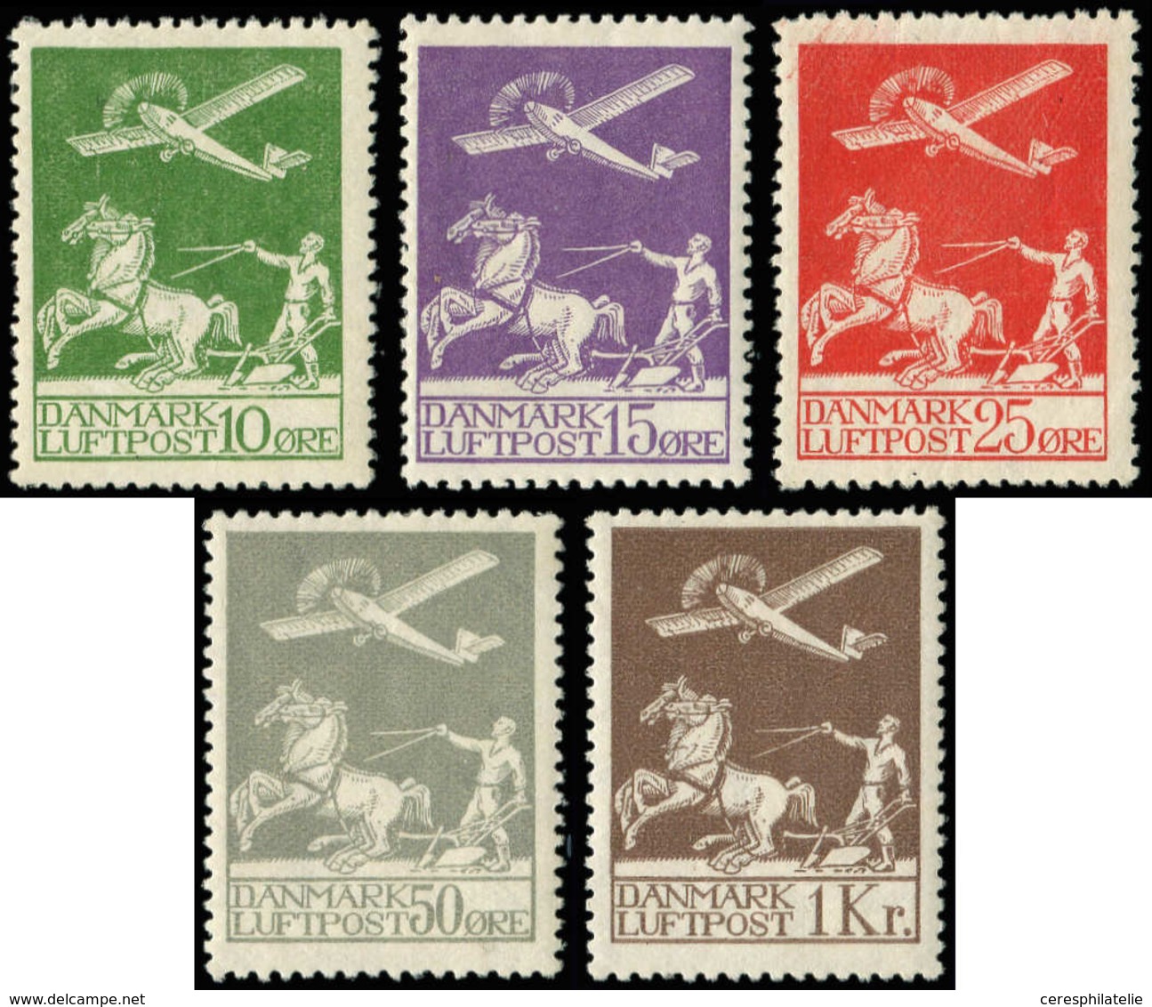 ** DANEMARK PA 1/5 : Série De 1925/30, TB - Aéreo