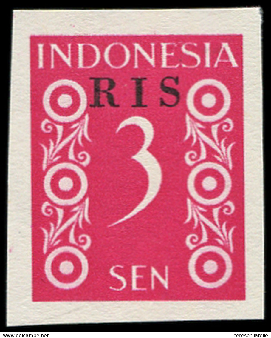 (*) INDONESIE 5 : 3s. Rouge, RIS 1950, Case 62 Avec Certif., TB, Cote Zonnebloem - Indonesia