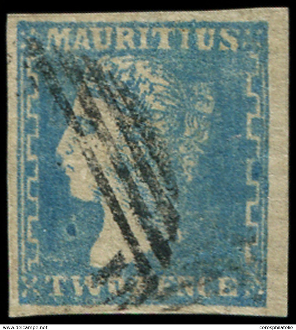 ILE MAURICE 10 : 2p. Bleu, Obl., TB - Mauritius (...-1967)