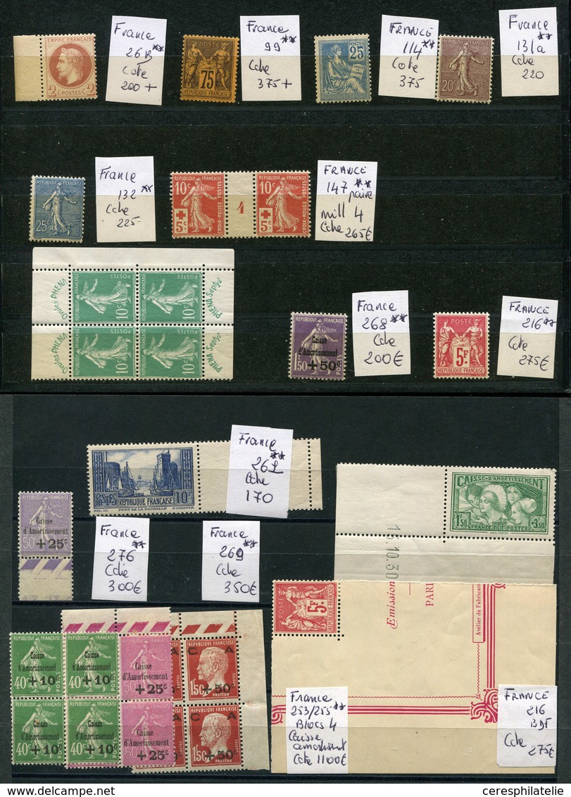 ** France, Sélection De Bonnes Valeurs Semi-modernes + 2 Classiques, 16 Pièces, TB - Collections (with Albums)