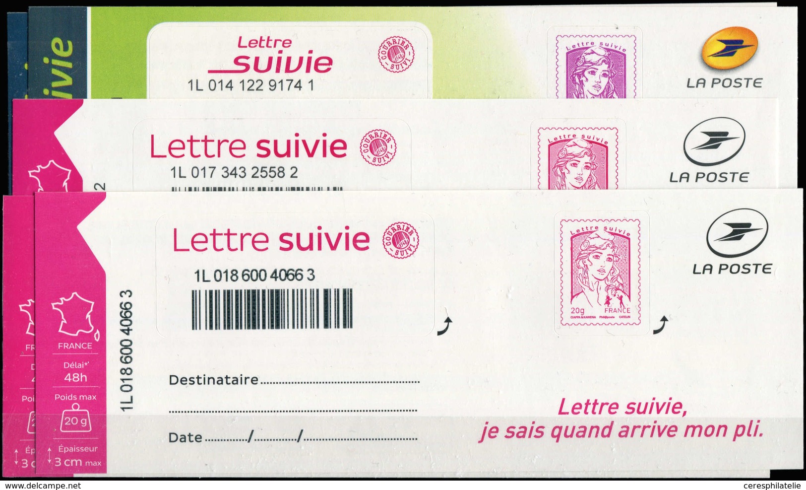 Série De 5 Stickers Lettre Suivie, Ciappa LS1/LS5, TB - Collections (with Albums)