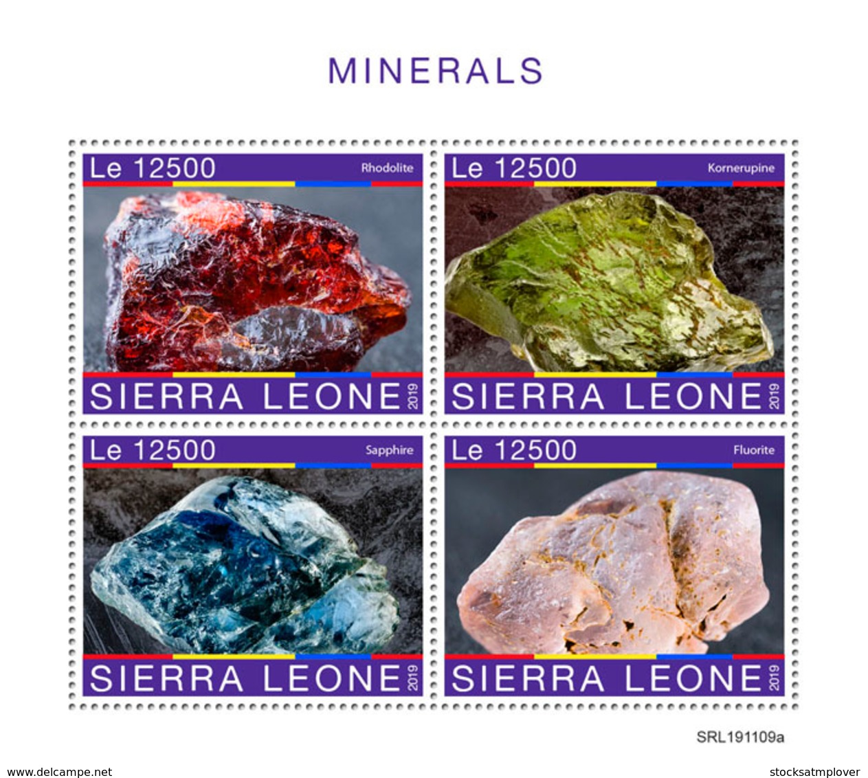 Sierra Leone 2019   Minerals  S201912 - Sierra Leona (1961-...)