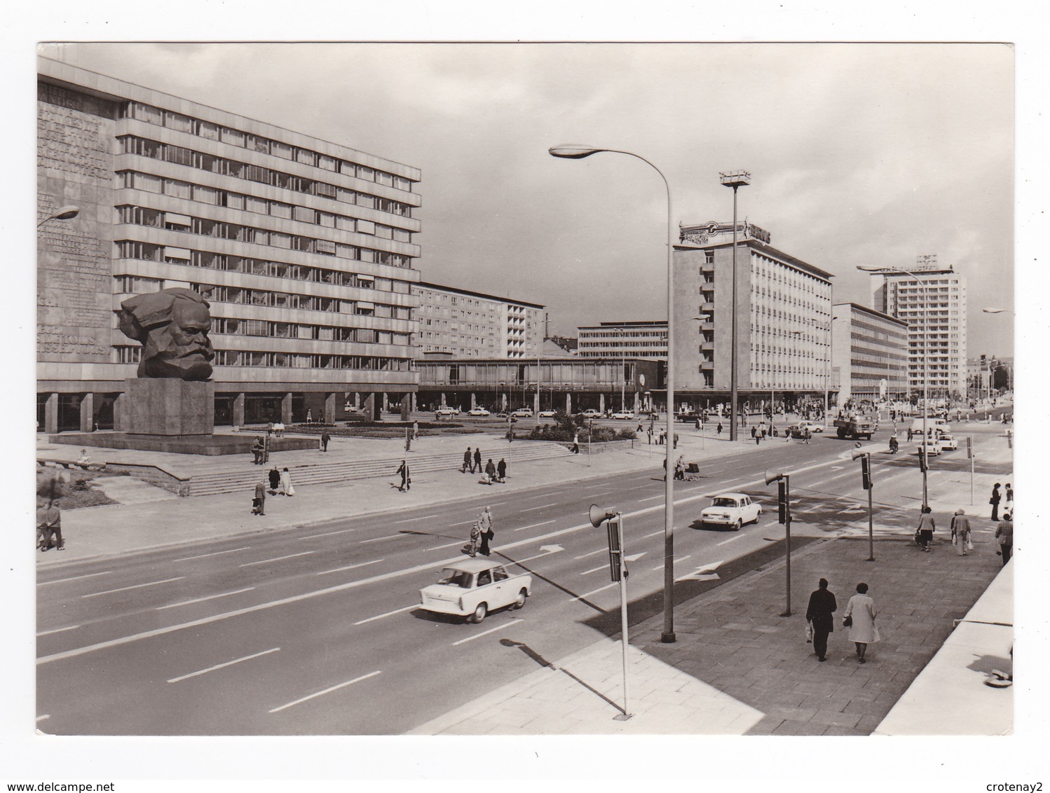 Allemagne Saxe Karl Marx Stadt Allee Foto Hoffmann Oelsnitz VOIR ZOOM Voiture Trabant Landau Ancien - Chemnitz (Karl-Marx-Stadt 1953-1990)