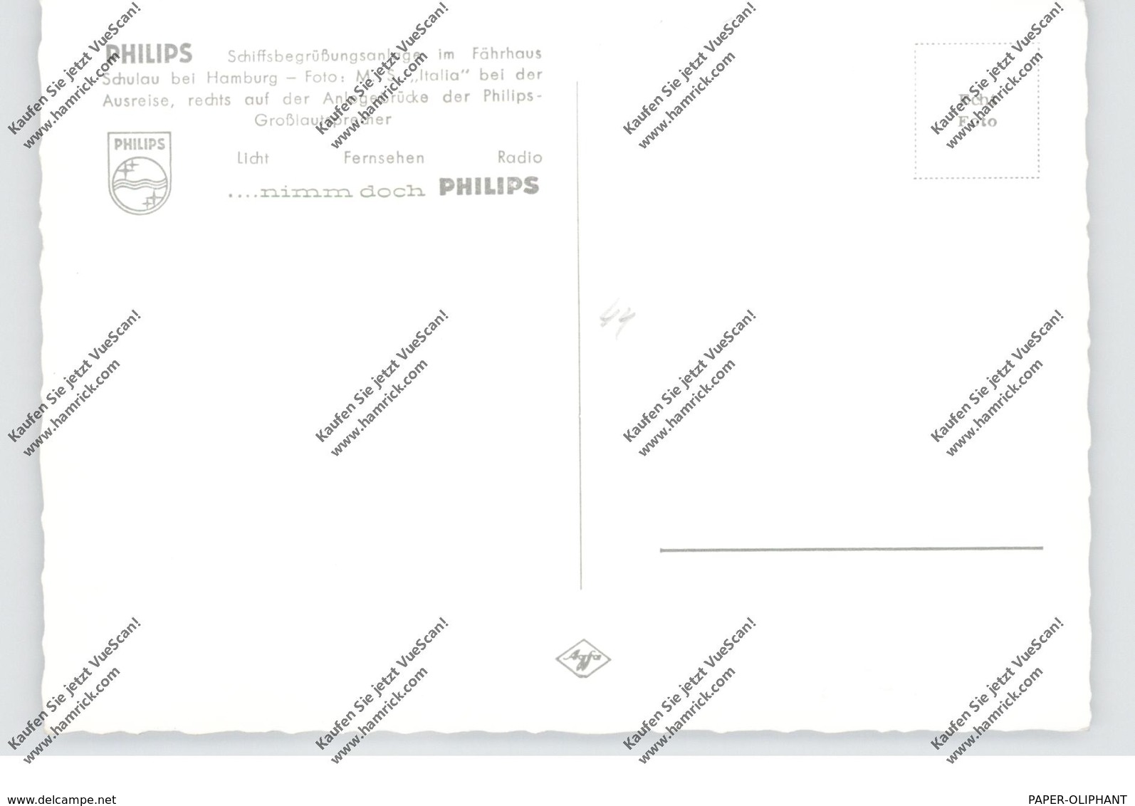 2000 WEDEL - SCHULAU, Fährhaus Schulau, PHILIPS-Werbekarte - Wedel