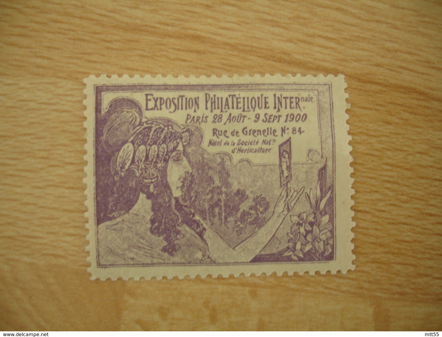 1900 Rue De Grenelle Palais Horticulture Exposition Philatelique  Erinnophilie Vignette Timbre - Briefmarkenmessen