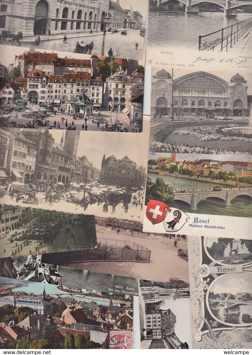 65 OLD POSTCARDS SWITZERLAND - SCHWEIZ - BASEL - BALE - Basel