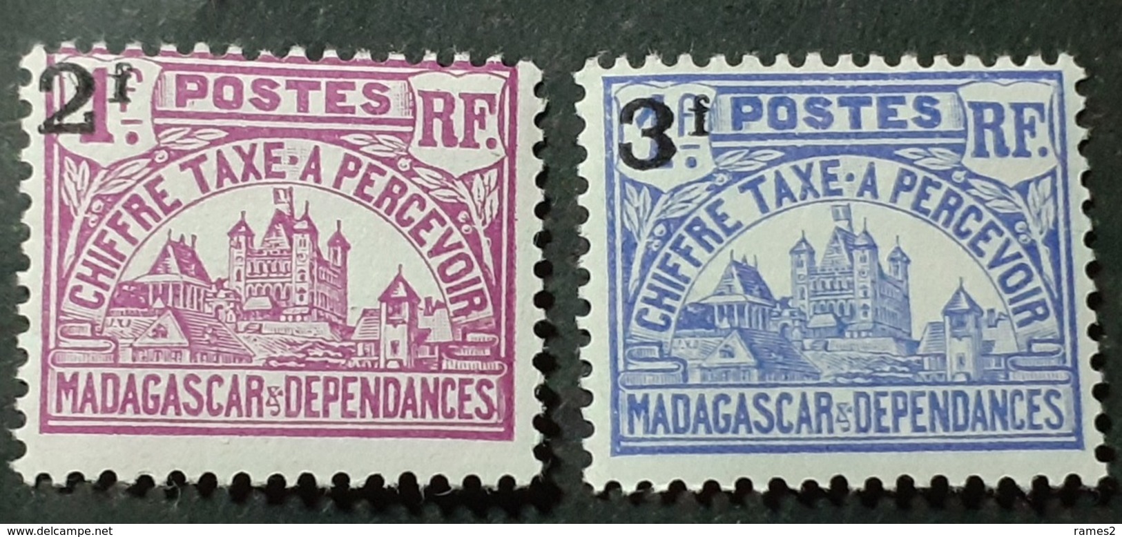 France (ex-colonies & Protectorats) > Madagascar  >   N° 18/19* Timbres-taxe - Portomarken