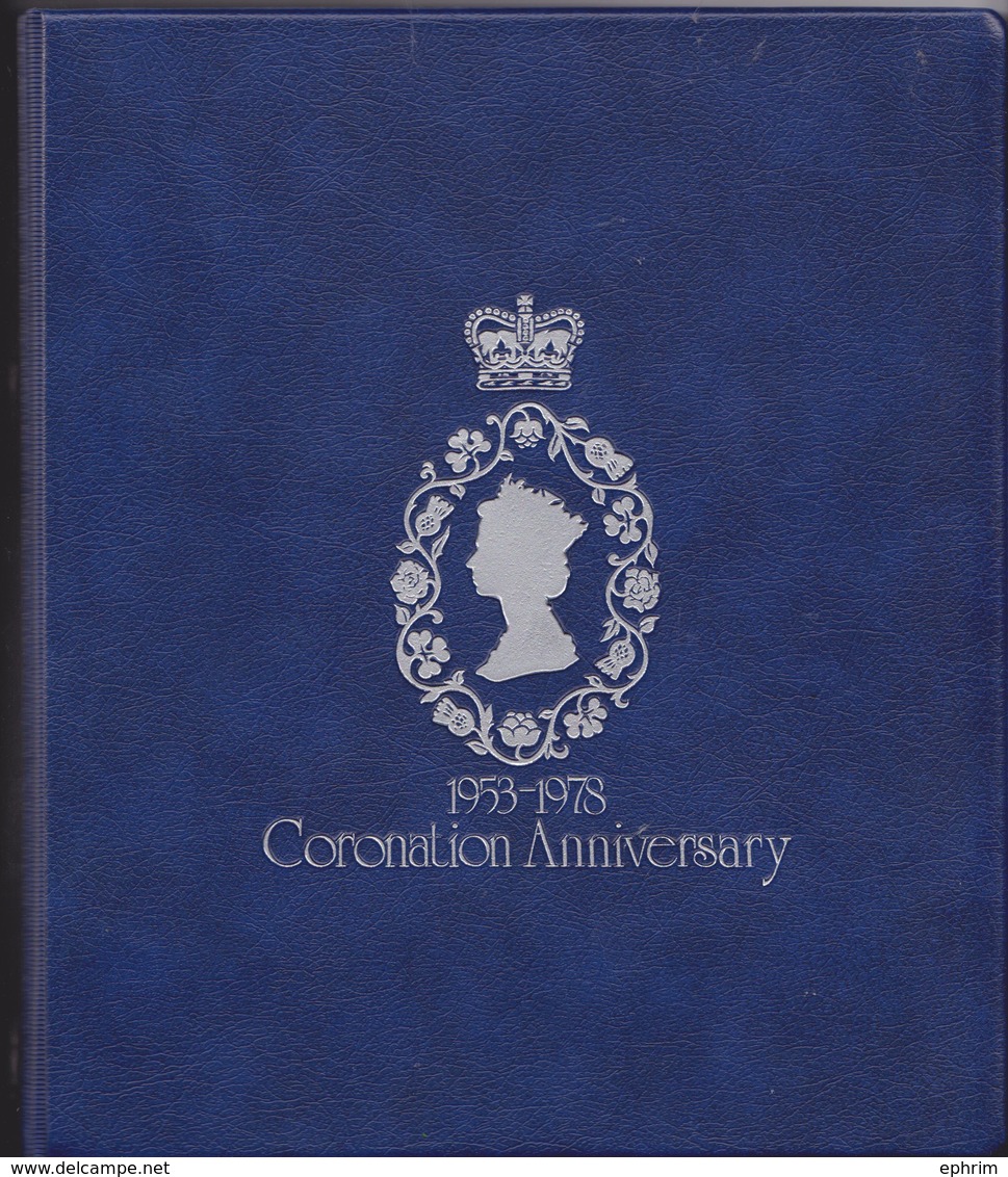 1953-1978 CORONATION ANNIVERSARY QUEEN ELIZABETH II STAMP ALBUM CROWN AGENTS OMNIBUS COMMONWEALTH COLLECTION SHEETS SET - Autres & Non Classés