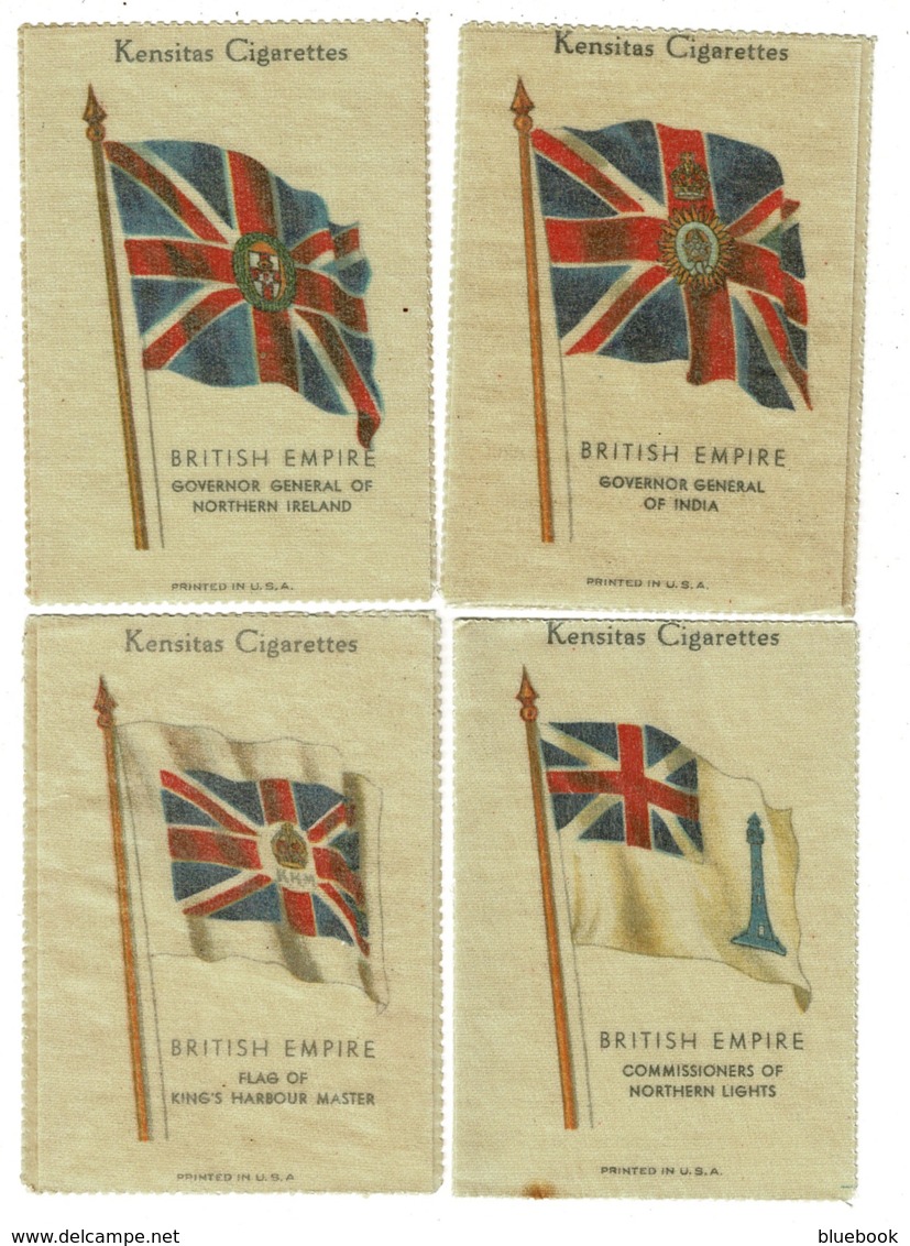Ref 1334 - 7 Different Kensitas Cigarette Silks Cards - British Empire Flags - Autres & Non Classés