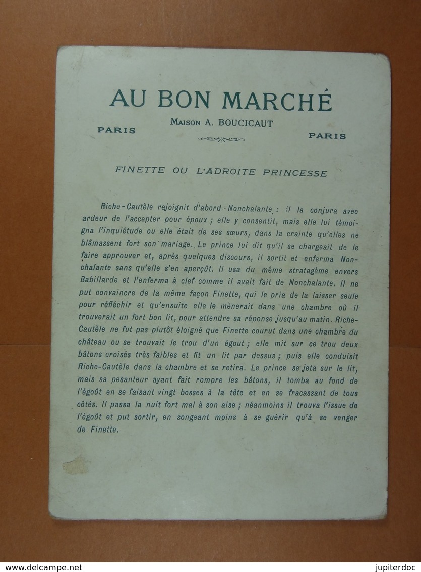 (11,8 Cm X 16 Cm) Au Bon Marché Finette Ou L'Adroite Princesse - Au Bon Marché