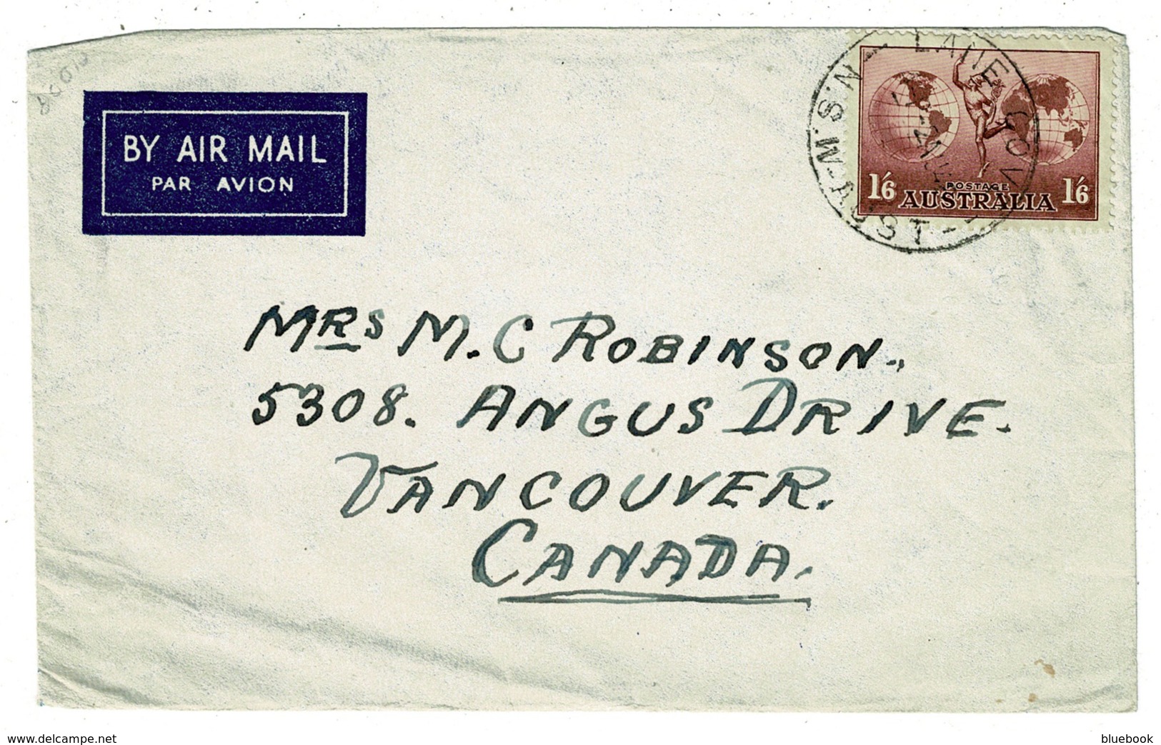 Ref 1335 - Airmail Cover - Lane Cove NSW Australia To Canada 1942 ? - No Censor Marks - Lettres & Documents