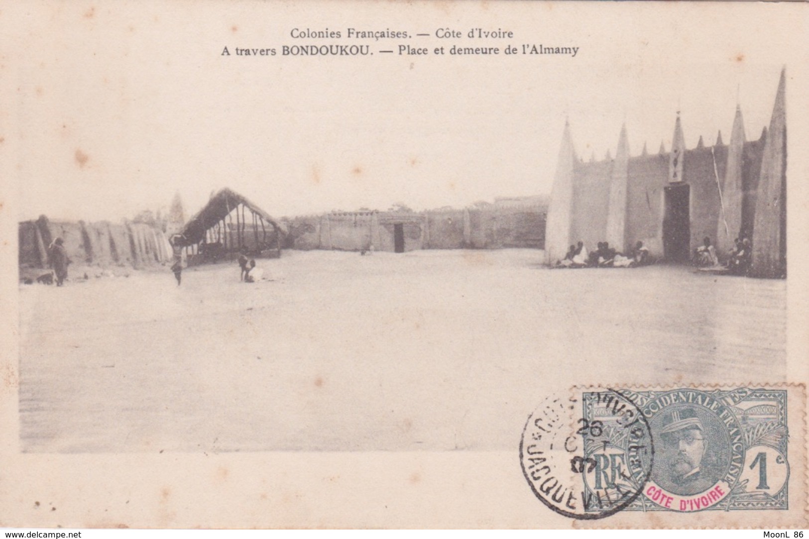 COTE-D'IVOIRE - BONDOUKOU  - PLACE ET DEMEURE DE L'ALMAMY - Côte-d'Ivoire